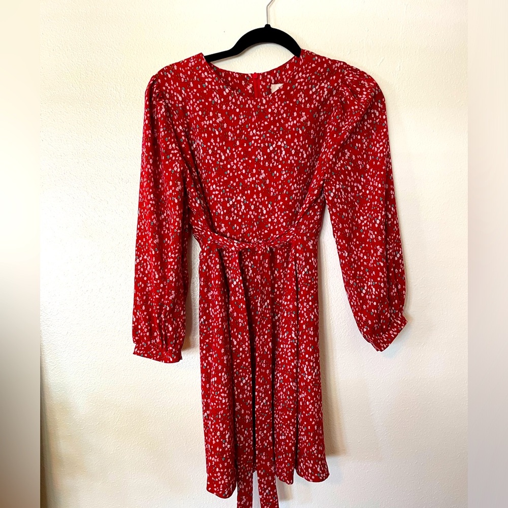 BOTIQUE floral bright red dress